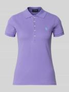 Slim fit poloshirt van katoenmix
