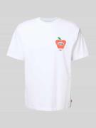 T-shirt met motief- en labelprint