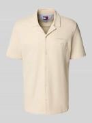 Regular fit vrijetijdsoverhemd met wafelstructuur