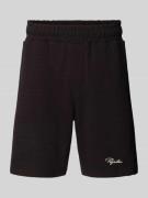 Regular fit sweatshorts met structuurmotief, model 'Signar'