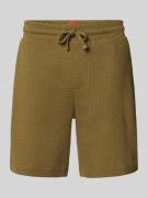 Regular fit sweatshorts met structuurmotief, model 'Austin'