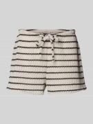 Korte regular fit broek met tunnelkoord