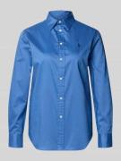 Slim fit overhemdblouse van puur katoen