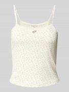 Regular fit top met bandjes in riblook, model 'LEMONE'