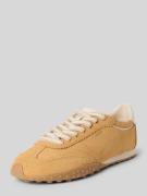 Sneakers van echt leer met logodetail, model 'Bridge'