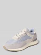 Sneakers van leermix met logodetail, model 'City'