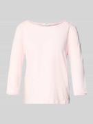 Regular fit shirt met 3/4-mouwen van puur katoen