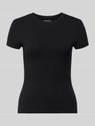Slim fit T-shirt met ronde hals