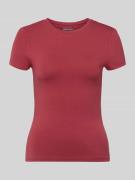 Slim fit T-shirt met ronde hals