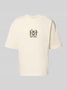 Oversized fit T-shirt met logostitching