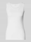 Slim fit top met ronde hals