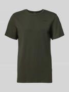 Slim fit T-shirt met logostitching