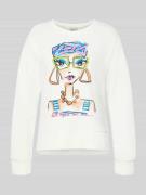 Regular fit sweatshirt met motiefprint