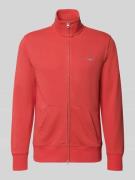 Regular fit sweatjack met opstaande kraag, model 'Gield'