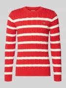 Slim fit pullover in gebreide look