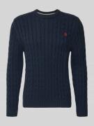 Slim fit pullover in gebreide look