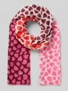 Sjaal in semi-transparant design met logo-applicatie