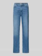 Straight fit jeans van katoenmix