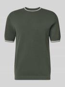 Regular fit T-shirt in gebreide look