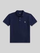 Slim fit poloshirt van katoenmix
