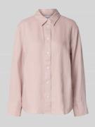 Regular fit linnen blouse met overhemdkraag, model 'SANOT'