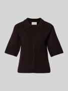 Regular fit overhemdblouse met wol, model 'Cunna'