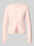 Regular fit gebreid jack met enkele knoopsluiting, model 'ELLA'