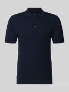 Regular fit poloshirt met structuurmotief