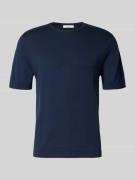 Regular fit gebreid shirt van biologisch katoen, model 'TORINO'