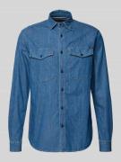 Regular fit jeansoverhemd van puur katoen