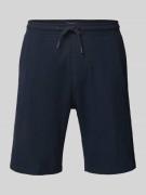 Korte regular fit broek met structuurmotief