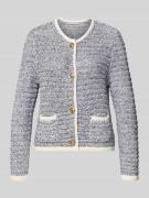 Gebreid jack met ronde hals en knoopsluiting