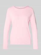 Regular fit gebreide pullover van een mix van katoen en viscose