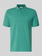 Straight fit poloshirt met labelstitching