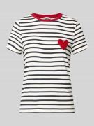 Regular fit T-shirt van viscosemix, model 'HEART LIFE'