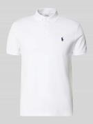 Slim fit poloshirt van katoenmix