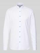 Body fit zakelijk overhemd met kentkraag