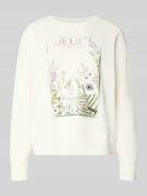 Boxy fit sweatshirt met ronde hals en bloemenprint in een set van 2 st...