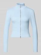 Slim fit jack met opstaande kraag