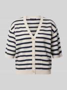 Cardigan van een mix van wol en kasjmier met 1/2-mouwen