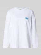 Shirt met lange mouwen en labelprint, model 'GIXY'