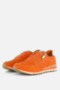 Marco Tozzi Perfo Sneakers oranje Textiel