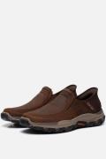 Skechers Slip-Ins Instappers bruin Leer