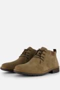 Rieker Veterboots groen Suede