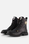 Develab Smiley Veterboots zwart Leer