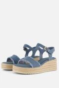 Tamaris Espadrilles Denim blauw Textiel