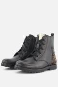 Muyters Veterboots zwart Leer