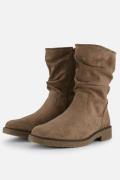 Feyn Giulia Plooi Enkellaarsjes taupe Suede