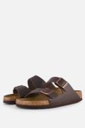 Birkenstock Arizona Slippers bruin Leer