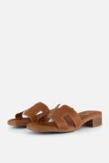 Oh My Sandals Slippers cognac Leer